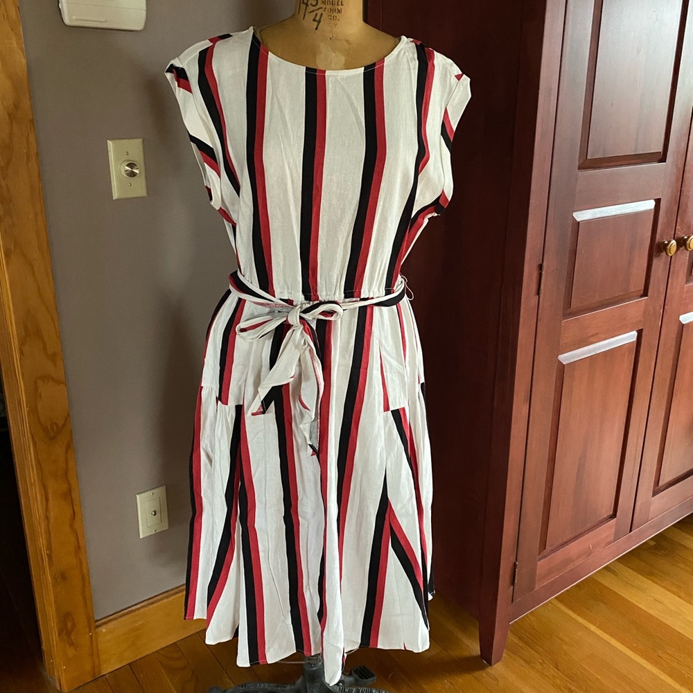 Who What Wear Striped Dress